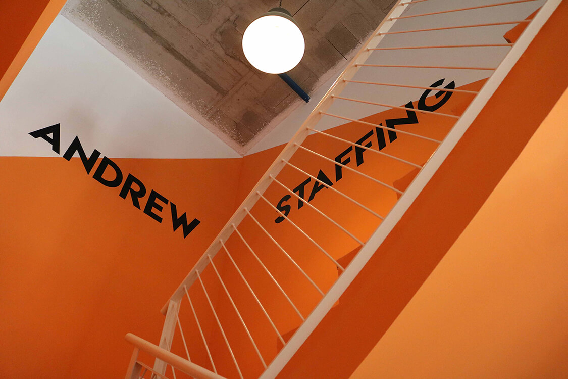 Andrew Staffing creative office interior design project