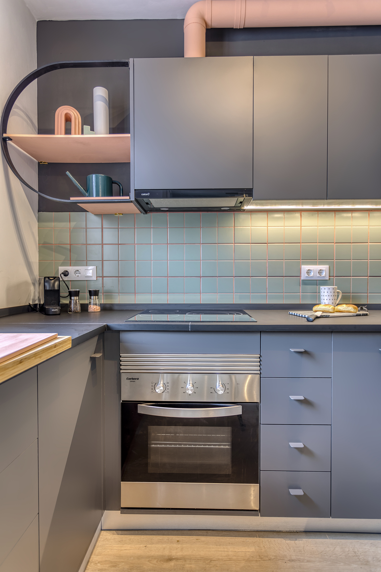 Small apartment interior design project in Barcelona